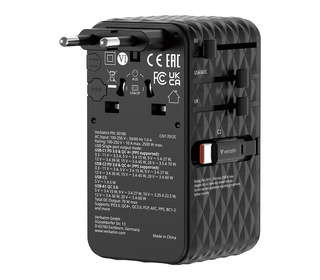 Verbatim 30186 chargeur d'appareils mobiles Universel Noir Secteur Charge rapide Intérieure