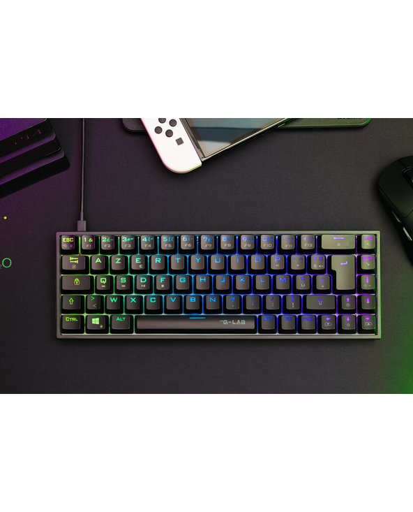 The G-Lab Combo Titanium clavier Souris incluse Gaming USB AZERTY Français Titane