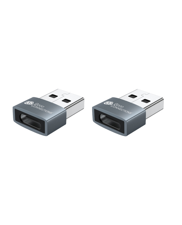 Kabelmeister USB-AD203-2 changeur de genre de câble USB-A USB-C Gris
