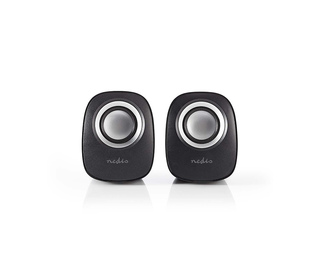 Nedis CSPR10020BK haut-parleur Noir, Argent