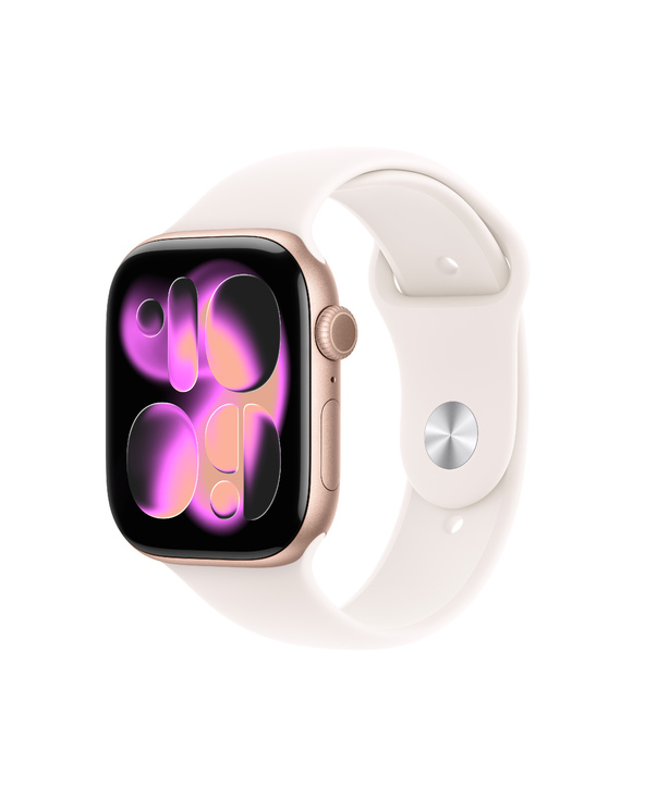 Apple Watch Series 11 OLED 46 mm Numérique 416 x 496 pixels Écran tactile Or rose Wifi GPS (satellite)