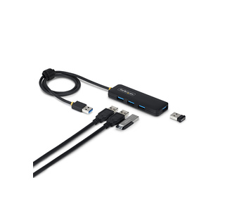 StarTech.com Hub USB-A à 4 Ports, 5 Gbps, Alimenté par Bus, Mini-Hub USB-A vers 4x USB-A, Câble Hôte Extra Long de 61 cm, Plasti
