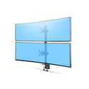 StarTech.com Support de Bureau pour 2 Moniteurs Empilés Verticalement, Double 49", Poids total 32kg, Pince en C, Support pour 2 