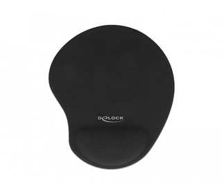 DeLOCK Tapis ergonomique de souris avec appui de poignet en gel noir 230 x 202 x 24 mm