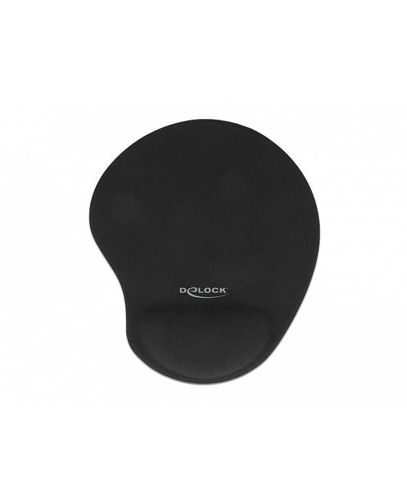 DeLOCK Tapis ergonomique de souris avec appui de poignet en gel noir 230 x 202 x 24 mm