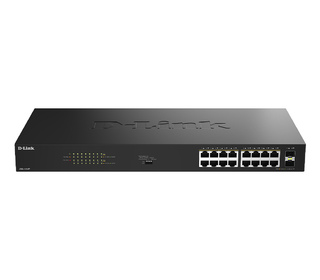 D-Link DGS-1018P Non-géré Gigabit Ethernet (10/100/1000) Connexion Ethernet, supportant l'alimentation via ce port (PoE) Noir