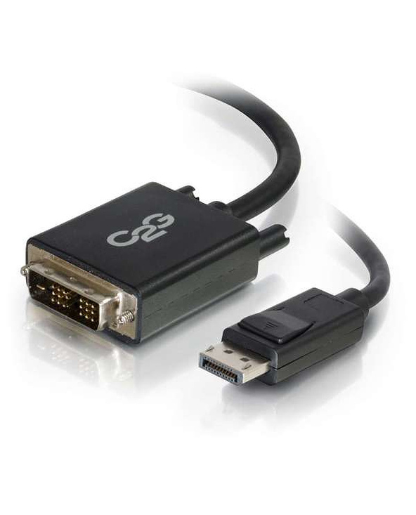 C2G Câble adaptateur DisplayPort mâle vers DVI-D mâle à liaison simple de 2 M - Noir