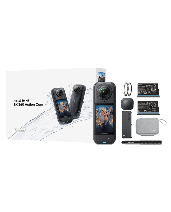 Insta360 X5 Bundle caméra pour sports d'action 72 MP 8K Ultra HD 25,4 / 1,28 mm (1 / 1.28") Wifi 200 g