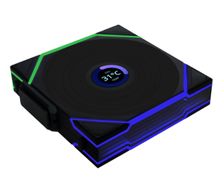 Lian Li Uni Fan TL WIRELESS LCD 140 REVERSE BLADE Boitier PC Ventilateur 14 cm Noir 1 pièce(s)