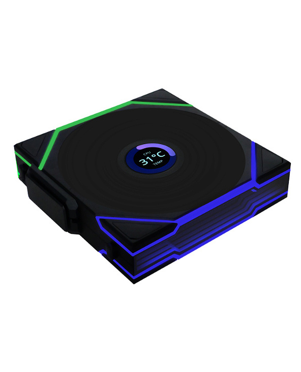 Lian Li Uni Fan TL WIRELESS LCD 140 REVERSE BLADE Boitier PC Ventilateur 14 cm Noir 1 pièce(s)