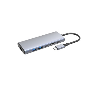 DLH DY-SA5260 hub & concentrateur USB Type-C 10000 Mbit/s Gris
