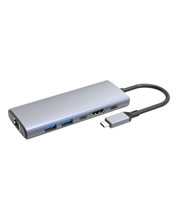 DLH DY-SA5260 hub & concentrateur USB Type-C 10000 Mbit/s Gris