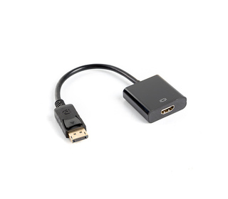 Lanberg AD-0009-BK câble vidéo et adaptateur 0,1 m DisplayPort HDMI Type A (Standard) Noir