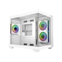 Cooler Master Elite 481 Wood Mini Tower Blanc