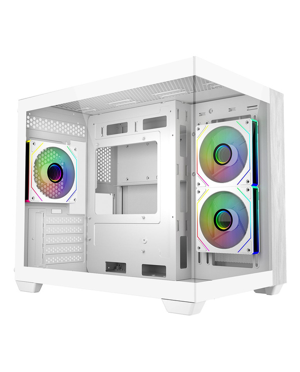 Cooler Master Elite 481 Wood Mini Tower Blanc