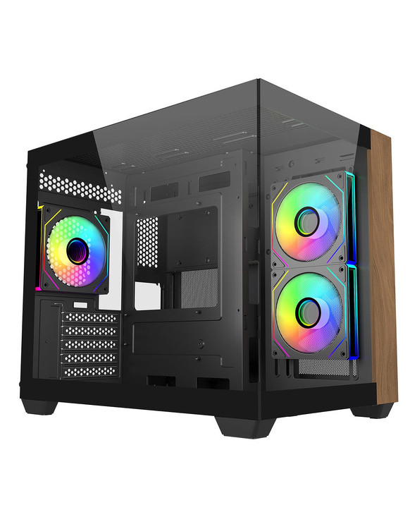 Cooler Master Elite 481 Wood Mini Tower Noir