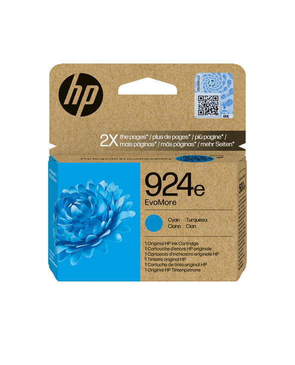 HP 924e Cartouche d’encre authentique Cyan EvoMore