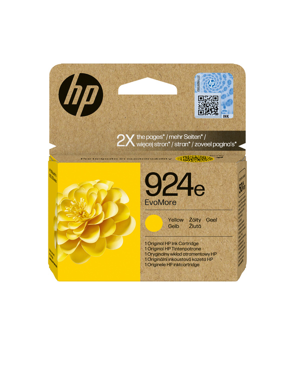 HP 924e Cartouche d’encre authentique Jaune EvoMore