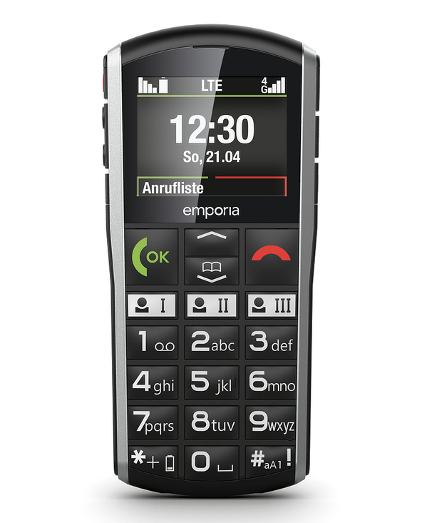 Emporia SIMPLICITY-LTE 5,08 cm (2") 90 g Noir, Argent Téléphone d'entrée de gamme