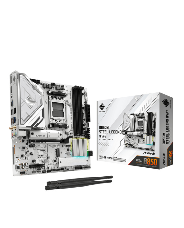 Asrock B850M Steel Legend WiFi AMD B850 Emplacement AM5 micro ATX