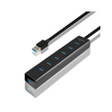 Axagon HUE-SA7BP hub & concentrateur USB 3.2 Gen 1 (3.1 Gen 1) Type-A 5000 Mbit/s Noir