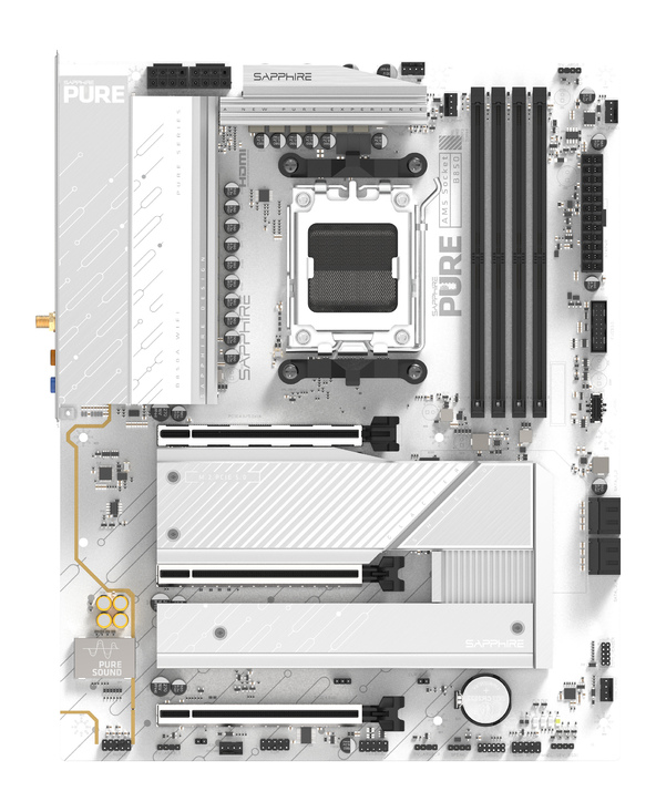 Sapphire PURE B850A WIFI 7 AMD B850 Emplacement AM5 ATX