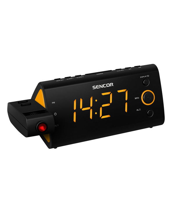 Sencor SRC 330 OR Radio portable Horloge Numérique Noir, Orange