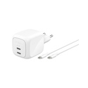 Belkin WCH020KQ2MWH-B6 chargeur d'appareils mobiles Universel Blanc Secteur Charge rapide Intérieure