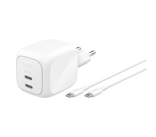 Belkin WCH020KQ2MWH-B6 chargeur d'appareils mobiles Universel Blanc Secteur Charge rapide Intérieure