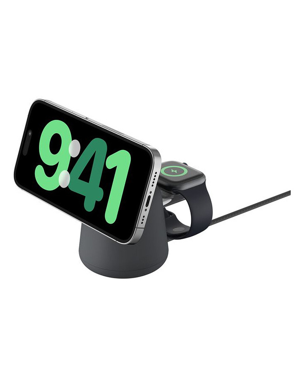 Belkin BoostCharge Pro Casques, Smartphone, Smartwatch Charbon de bois Secteur Recharge sans fil Charge rapide Intérieure