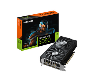 GIGABYTE GeForce RTX 5050 WINDFORCE OC V2 8G Carte Graphique - 8GB GDDR6, 128bit, PCI-E 5.0, 2572MHz Fréquence du cœur, 2 x DP, 