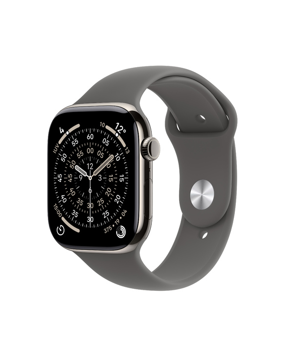 Apple Watch Series 11 OLED 46 mm Numérique 416 x 496 pixels Écran tactile 5G Titane Wifi GPS (satellite)