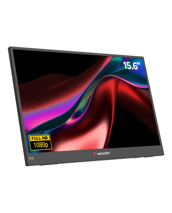 Verbatim Portable 15.6" FHD Monitor LIGHT Moniteur portable Noir 39,6 cm (15.6") LCD 1920 x 1080 pixels