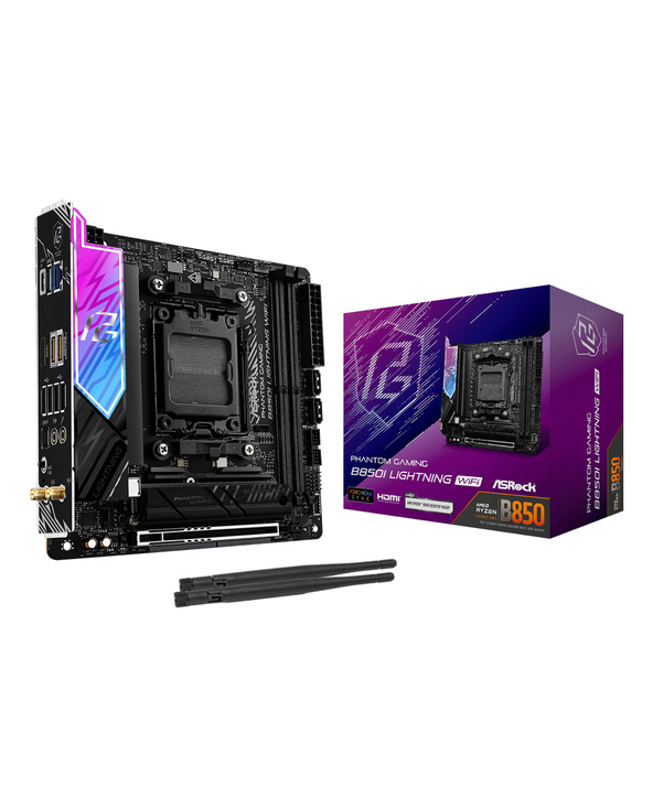 Asrock Phantom Gaming B850I Lightning WiFi AMD B850 Emplacement AM5 mini ITX