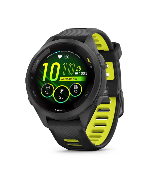 Garmin Forerunner 265S 2,79 cm (1.1") AMOLED 42 mm Numérique 360 x 360 pixels Écran tactile Noir, Gris Wifi GPS (satellite)