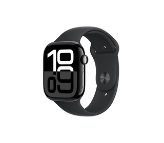 Apple Watch Series 10 OLED 46 mm Numérique 416 x 496 pixels Écran tactile Noir Wifi GPS (satellite)