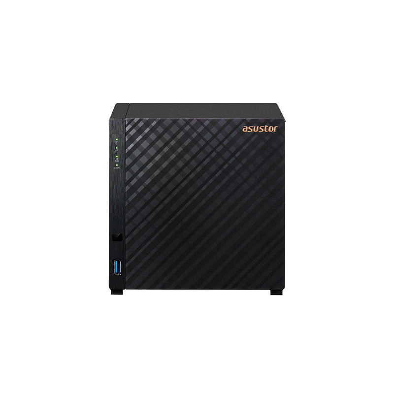 Asustor AS1204T serveur de stockage NAS Tower Realtek RTD1619B 1 Go DDR4 0 To ADM Noir