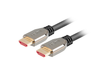 Lanberg CA-HDMI-30CU-0010-BK câble HDMI 1 m HDMI Type A (Standard) Noir, Argent