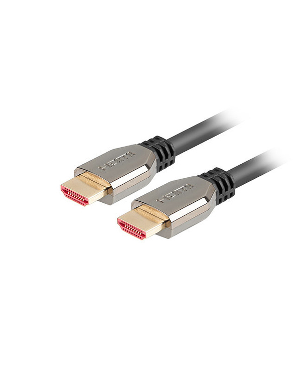 Lanberg CA-HDMI-30CU-0010-BK câble HDMI 1 m HDMI Type A (Standard) Noir, Argent
