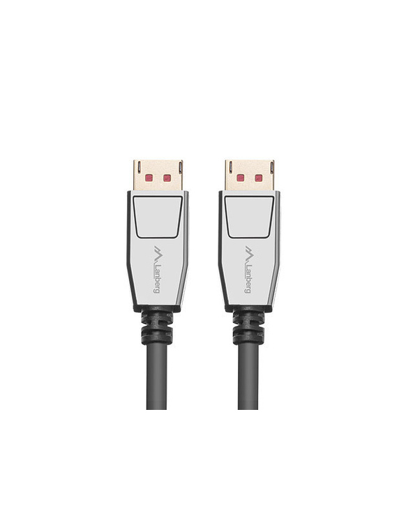 Lanberg CA-DPDP-20CU-0018-BK câble DisplayPort 1,8 m Noir, Argent