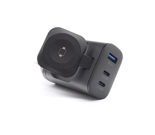 RealPower 450476 chargeur d'appareils mobiles Chargeur électrique, Smartwatch, Tablette Noir Secteur Recharge sans fil Charge ra