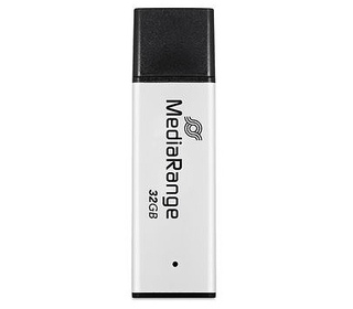 MediaRange MR1900 lecteur USB flash 32 Go USB Type-A 3.2 Gen 1 (3.1 Gen 1) Noir, Argent