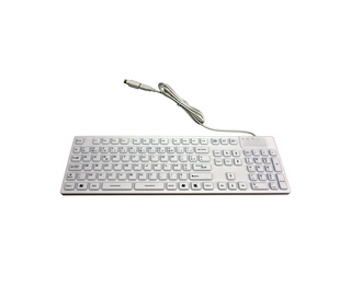 MCL WATERPROOF IP68 WIRED clavier Universel USB + PS/2 AZERTY Français Blanc