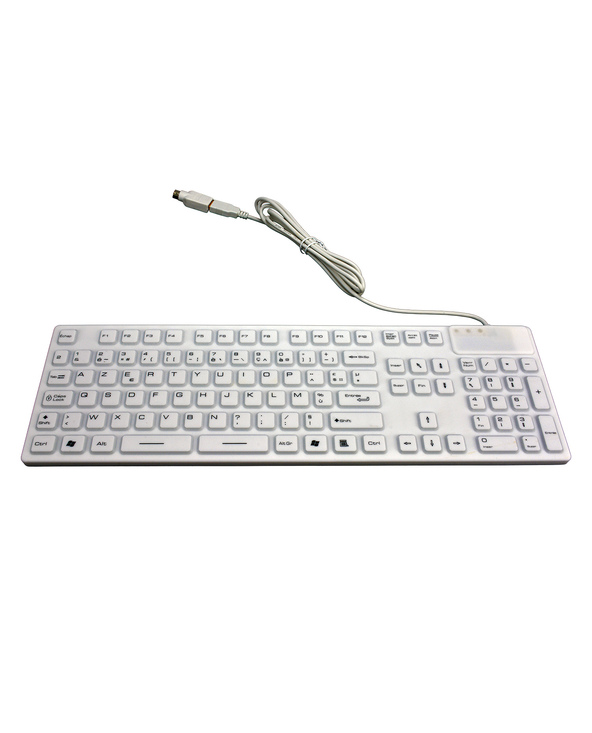 MCL WATERPROOF IP68 WIRED clavier Universel USB + PS/2 AZERTY Français Blanc