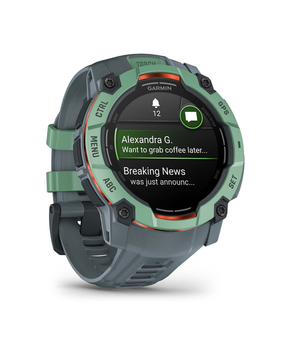 Garmin Instinct 3 AMOLED 3,3 cm (1.3") 50 mm Numérique 416 x 416 pixels Écran tactile Vert GPS (satellite)