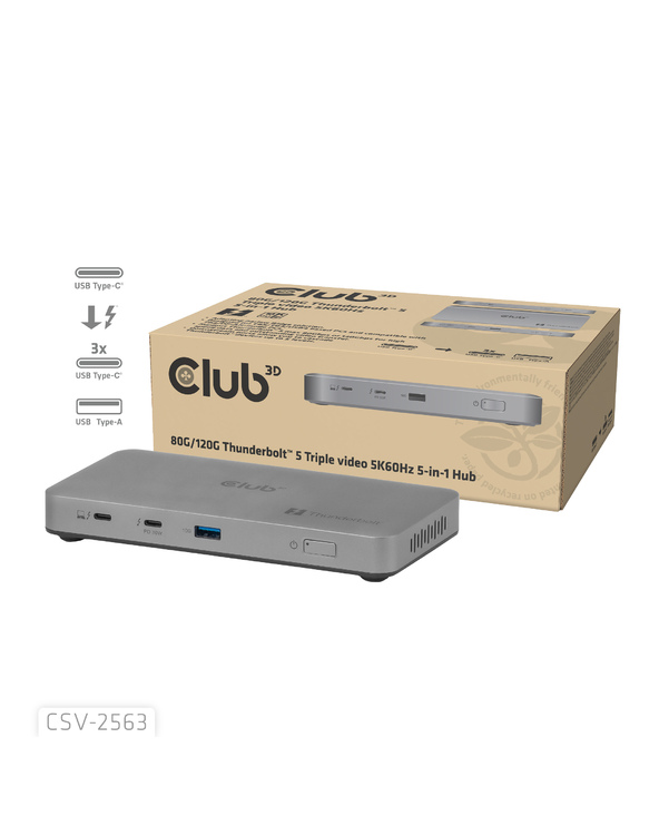 CLUB3D CSV-2563 hub & concentrateur