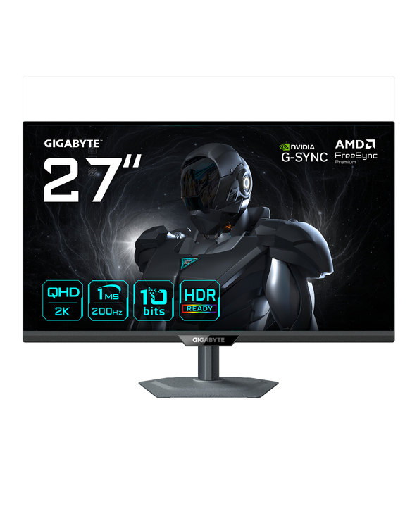 GIGABYTE G27Q2 MONITEUR DE JEU 27” 2K QHD - 2560 X 1440, 200HZ, 1MS, 350 CD/M², COMPATIBLE G-SYNC, FREESYNC PREMIUM, HDR10, HDMI