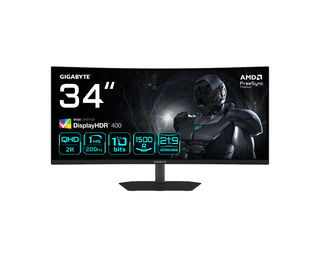 GIGABYTE G34WQC2 MONITEUR GAMING INCURVÉ 34” WQHD - 3440 X 1440, 1500R, 200HZ, 1MS, 450 CD/M², AMD FREESYNC PREMIUM, DISPLAYHDR 