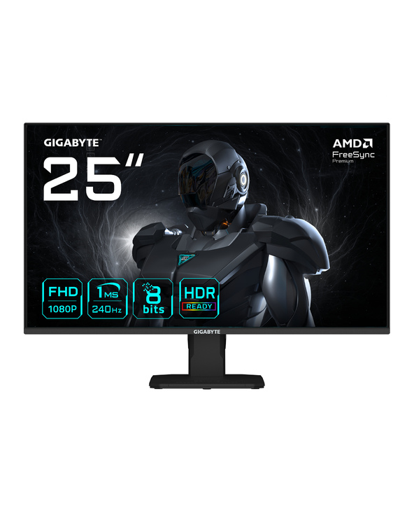 GIGABYTE GS25F2A MONITEUR GAMING 25" FHD - 1920 X 1080, 240HZ, 1MS, 300 CD/M², DISPLAY HDR 10, HDMI 2.0, DISPLAYPORT 1.4 24.5" L