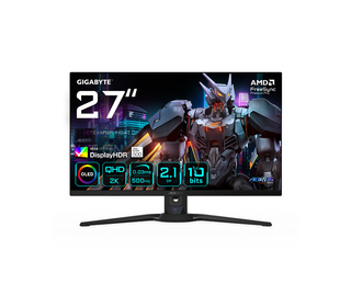 GIGABYTE AORUS FO27Q5P MONITEUR DE JEU OLED QHD – 2560 X 1440, 500 HZ, 0,03 MS, KVM, 300 CD/M², FREESYNC PREMIUM PRO, DISPLAYHDR